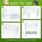 14 x 8 x 8 Inch 1 Hole Folding Guinea Pig Carrier Chinchilla Carrier Portable - Image 4