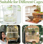 Bird Cage Seed Catcher White Bird Cage Net Cover Adjustable Birds Cages Netting - Image 5