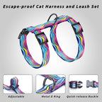 Cat Harness and Leash Set, Adjustable Kitten Harness Escape Proof Cats Harness - Image 4