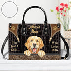 Personalized Pet Mom Leather Handbag – Custom Name Dog Cat Photo Purse - Image 8