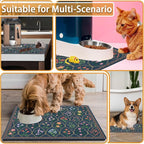 Absorbent Pet Dog Bowl Mat for Food and Water, Pet Cat Food Feeding Mat - Image 7