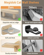 Megidok Cat Wall Furniture Corner Climbing Shelf Perches, Cat Bed Wall Mounted - Image 5