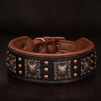 PET ARTIST Upgrade Padded Leather Dog Collar, 2 inch Wide Genuine Leather Dog - Image 8