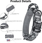 DAGANXI Tactical Dog Collar, Adjustable Military Training Nylon Dog Collar - Image 3