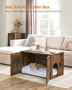 Feandrea Cat Litter Box Enclosure, Litter Box Furniture Hidden - Image 3