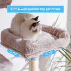 Hey-brother Large Multi-Level Cat Tree Condo Furniture - Image 4