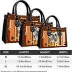Personalized Pet Mom Leather Handbag – Custom Name Dog Cat Photo Purse - Image 8