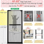 Lumizone Extra Tall Pet Gate 55.12" High Pressure Mounted 38.39"-59.24" Extra - Image 4