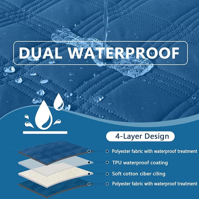 hyha Waterproof Dog Blanket, Reversible Pet Bed Blanket, Soft Sofa Couch Cover - Image 3
