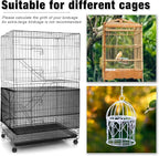 Shappy 2 Pieces Adjustable Bird Cage Seed Catcher Birdcage Cover Nylon Mesh - Image 4