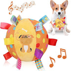 Dog Squeaky Plush Toy with Straps, 6-Inch Soft Stuffed Ball with Cotton by LetalongPetSupplies