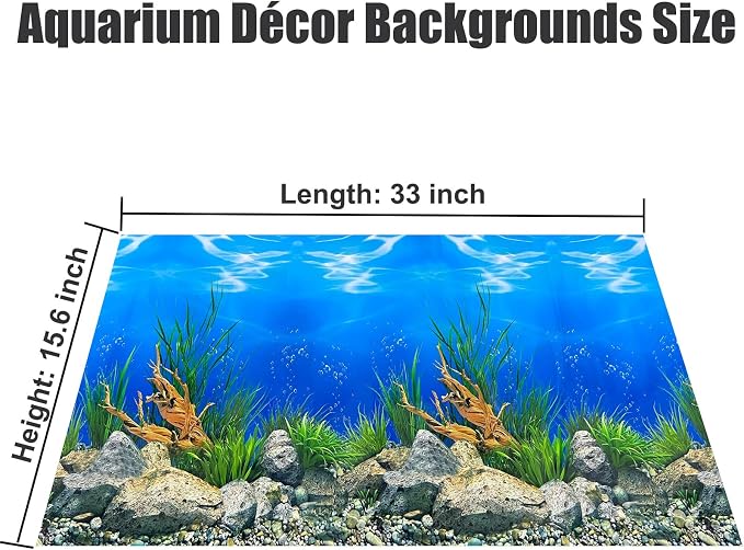 Aquarium Background Poster Water Plants 3D Coral Fish Tank Background Picture - Image 6