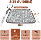 Cat Heating Pad 18x18 in with Smart Thermostat Switch and Power Line Protection - Image 2