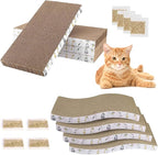 PatiencET Cardboard Cat Scratcher Pads, Double-Sided, Catnip Included, by patiencET