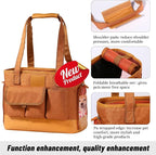 Cat Carrier, Dog Carrier, Pet Carrier, Foldable Waterproof Premium PU Leather - Image 4