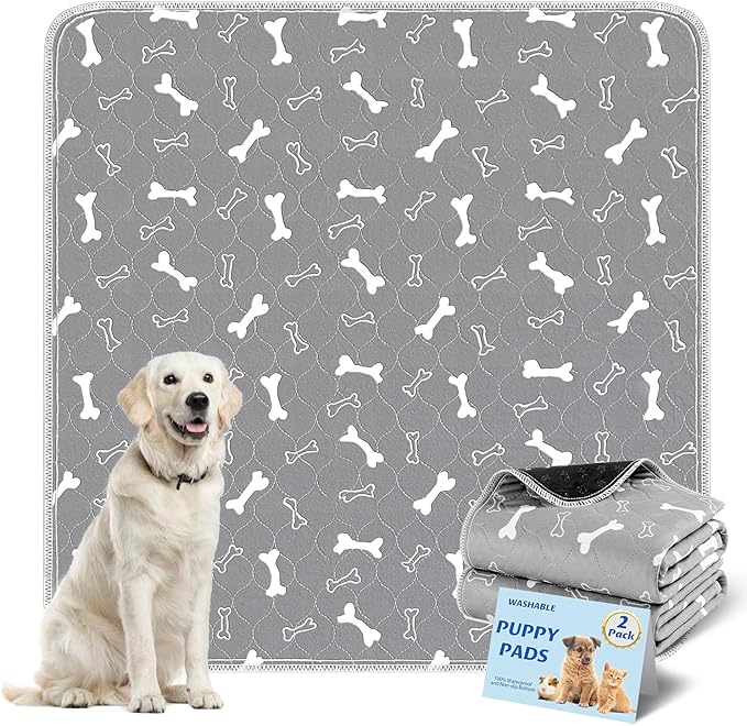 Washable Pee Pads for Dogs Large 48" x 48" 2-Pack Reusable Puppy Pads Pet by Baodan