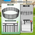 Dog Fence Outdoor for Yard Indoor Dog Playpen 32" Height 16 Panels Portable Dog - Image 2
