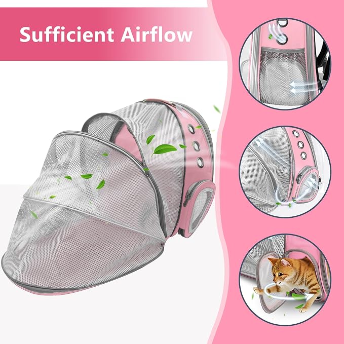 Cat Backpack Carrier Back Expandable Bubble Pet Carrier Backpack - Image 8