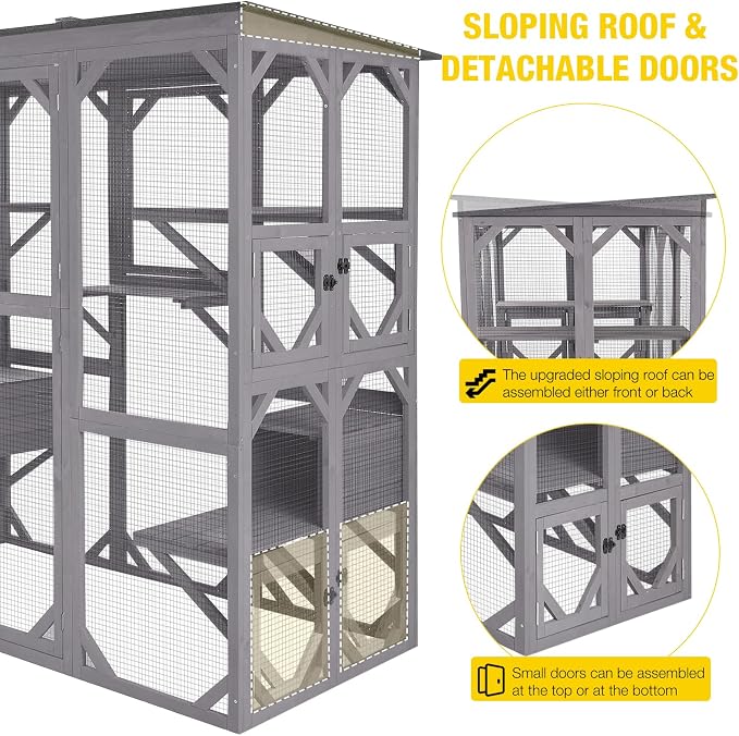 Aivituvin Cat House Outdoor Catio Kitty Enclosure - Image 5