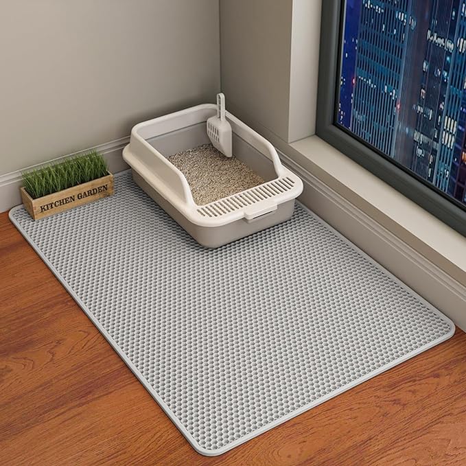 HCY&WLD Cat Litter Mat, 45x26/35x24/30x22/24x18 Inch Double Layer Cat Litter by HCY%26WLD