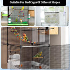 2PCS Bird Cage Cover, Bird Cage Seed Catcher, Birdcage Cover Skirt, Airy Nylon - Image 7