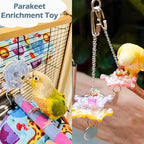 Bird Toys for Parakeets, Colorful Parakeet Toys Wheel, Interactive Spinner - Image 6