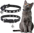 EXPAWLORER Leather Cat Collar for Girl Boy- Adjustable Pet Collar by EXPAWLORER