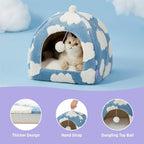 Lesure Cute Cat Beds for Indoor Cats - 2 in 1 Cat Cave Bed for Kittens and - Image 5