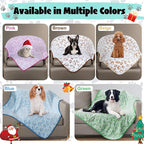 Green Soft Puppy Blanket, with Flannel Green Cute Paw Print, 24 * 32 inches - Image 5