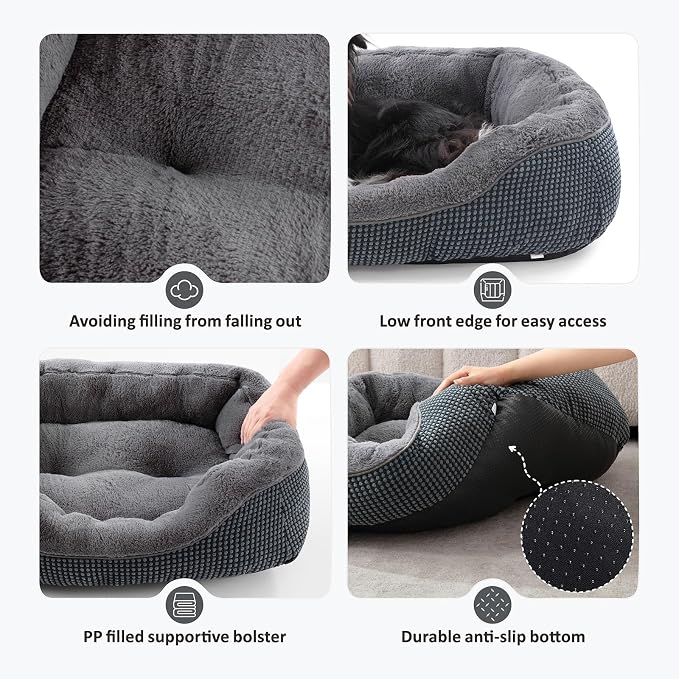 INVENHO Dog Bed Medium Size, Orthopedic Warming Soft Calming Sleeping Puppy Bed - Image 3