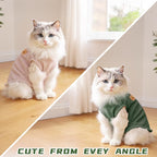 Waffle Knit Cat & Dog T Shirt for Small Dogs, Stretchable Puppy Shirt for - Image 7