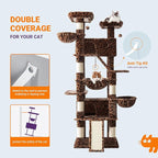 Allewie 81 Inches Tall Cat Tree/Multi-Level Large Climbing Tree House and Towers - Image 7