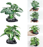 4PCS Aquarium Plants Betta Fish Tank Decorations Small Size Soft Faux Silk - Image 7