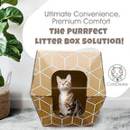 Cats Desire Disposable Litter Box No Plastic Solution w/ Low Entry & Enclosed - Image 4