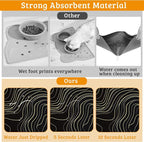 Dog Bowl Mat, Abstract Map Pet Feeding Mat - Image 3