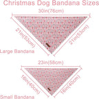 Valentine Dog Bandana, Cotton Pet Kerchief - Image 3