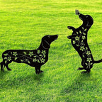 Dog Garden Decor for Outside, Dachshund Gifts for Dog Lovers, Rust Proof Metal by Doesen
