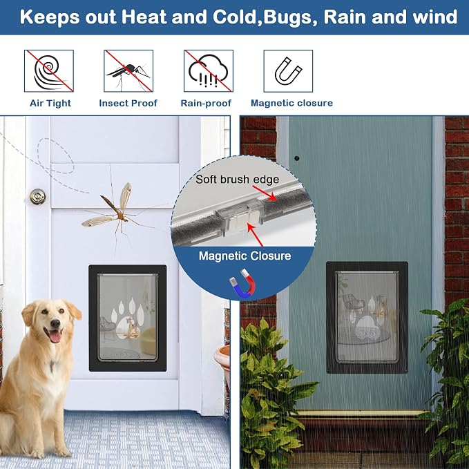 CEESC Large Dog Door for Pets Up to 100 lb, Weatherproof Pet Door for Cats and - Image 4