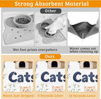 Cats Dog Food Mat, Cute Fun Absorbent Pet Feeding Mat - Image 3