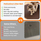 Jumbo Cat Litter Mat, 46x26 Inches Double Layer Honeycomb Litter Trapping Mat - Image 3