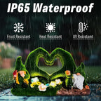 St Patricks Day Gnome Garden Gnome Statue Heart-Shaped Moss Covered Outdoor - Image 3
