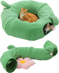 PEQULTI Cat Tunnel with Bed for Indoor Cats, Cat Play Donut Tunnel with by PEQULTI