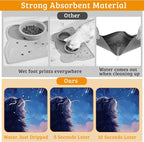 Cat Dog Food Mat, Starry Night Absorbent Pet Feeding Mat - Image 3