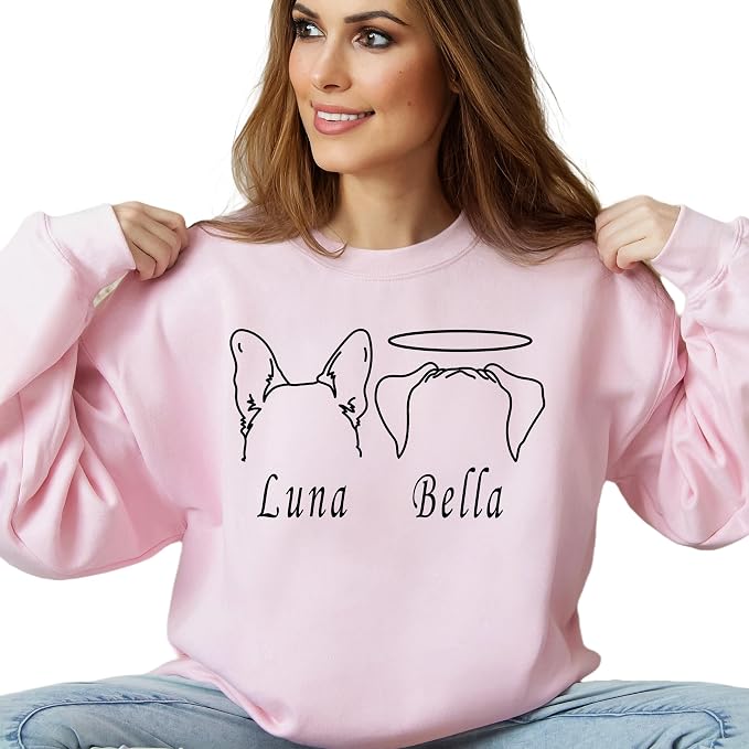 Custom Dog Mom Shirt for Women Pet Ears Sweatshirt - Image 8