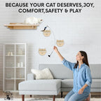Snuggle & Play Cat Wall Shelves & Climbing System – Modern Furniture Set - Image 9