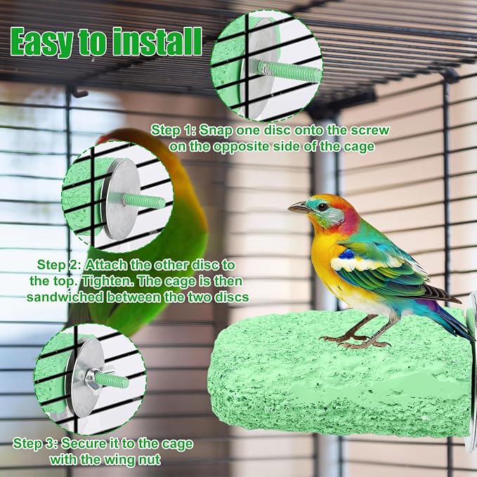 2pcs Anti-Slip Bird Beak Grinding Stones, Washable Resin Bird Beak Trimmer & - Image 5