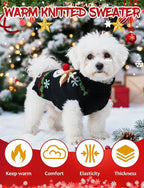 Dog Christmas Sweater, Soft Warm Pet Clothes Coat - Image 4