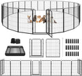 Dog Playpen Outdoor Extra Wide 24 Piece Panels Heavy Duty Dog Fence 47" Height by Committedtobetterpetlife