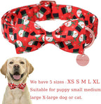 Christmas Dog Collar with Bow Tie, Christmas Collar - Image 2