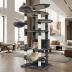 78.8" Large Cat Tree Tower for Indoor Kitties, Sisal Scratching Posts, Hammock - Image 6
